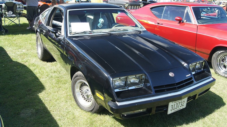 A black 1975 Chevrolet Monza 2+2.