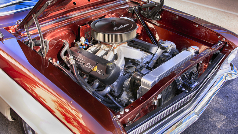 A customized 1966 Chevy Nova II with a 327 V8.