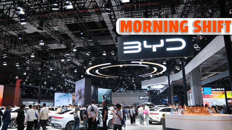 Shanghai,China-April 26th 2025: BYD company booth at Shanghai auto show