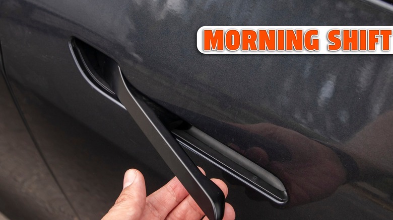 Tesla Model S electric car parked in Norway. There are 2.8 million cars registered in Norway (2019).