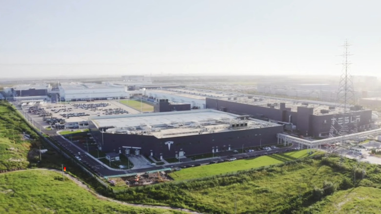 Tesla Shanghai from above