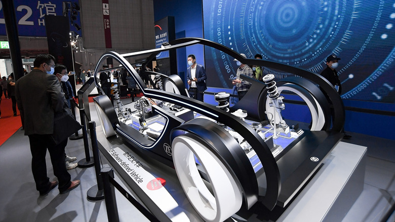 A wide position of ZF Friedrichshafen AG Auto booth connected show during nan 19th Shanghai International Automobile Industry Exhibition, besides known arsenic Auto Shanghai 2021, astatine National Exhibition and Convention Center (Shanghai) connected April 23, 2021 successful Shanghai, China.
