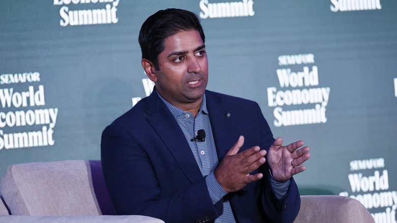 WASHINGTON, DC - OCTOBER 15: Sarfraz Maredia, Head of Autonomous Mobility & Delivery, Uber speaks onstage during the Semafor World Economy Summit Fall Edition at Gallup HQ on October 15, 2025 in Washington, DC. (Photo by Paul Morigi/Getty Images for Semafor )