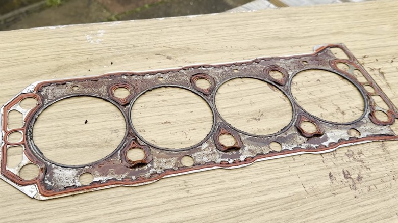 Elastomer head gasket taken off of Rover 25 K Series