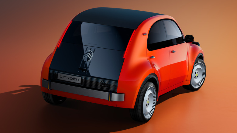 Rear 3/4 view of the Citroën 2CV concept
