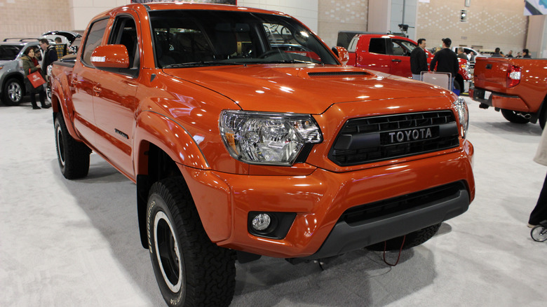 Front shot of a 2015 TRD Pro Double Cab.