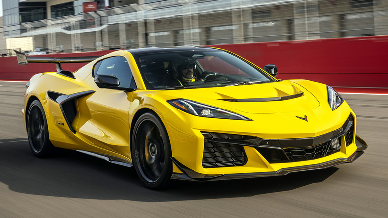2026 Chevrolet Corvette ZR1 front 3/4 yellow track