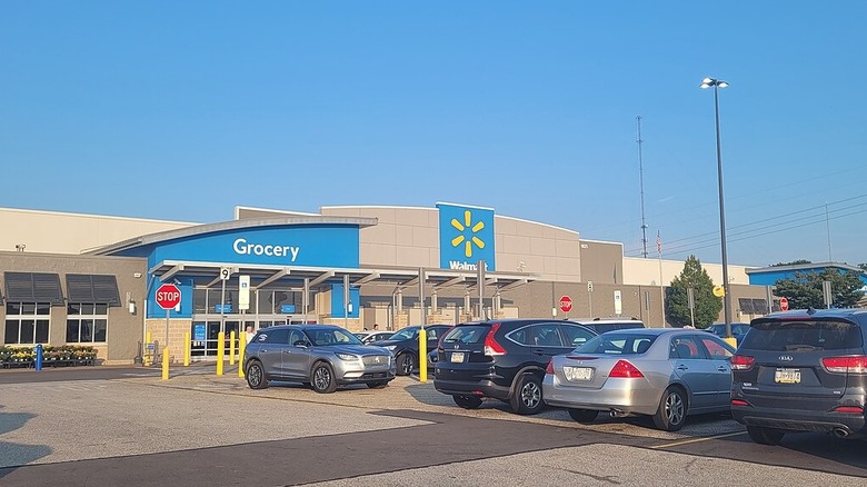 The exterior of a Walmart in Erie, Pennsylvania.
