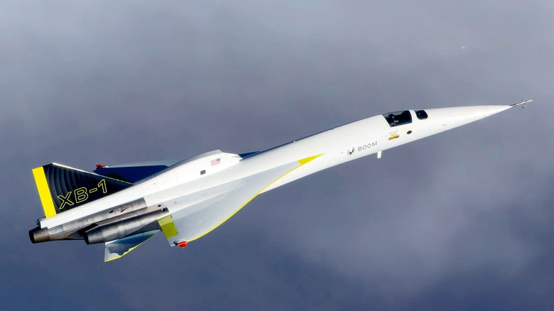 Boom Supersonic's XB-1 prototype in supersonic flight