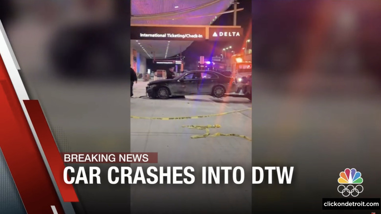 Mercedes crashes into Detroit airport