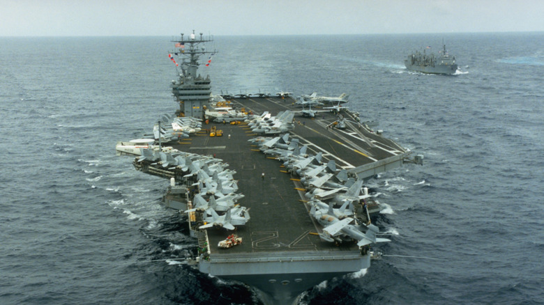 The USS Abraham Lincoln at sea