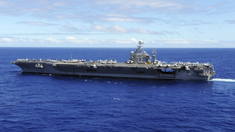 The USS Abraham Lincoln at sea