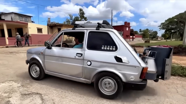 Juan Carlos Pino's 1980 Polski Fiat converted to run on charcoal