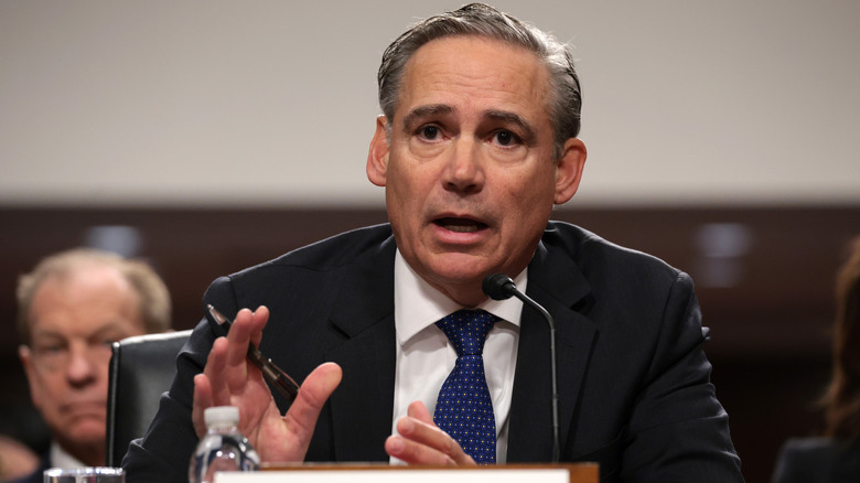 Boeing CEO Kelly Ortberg testifying before Congress