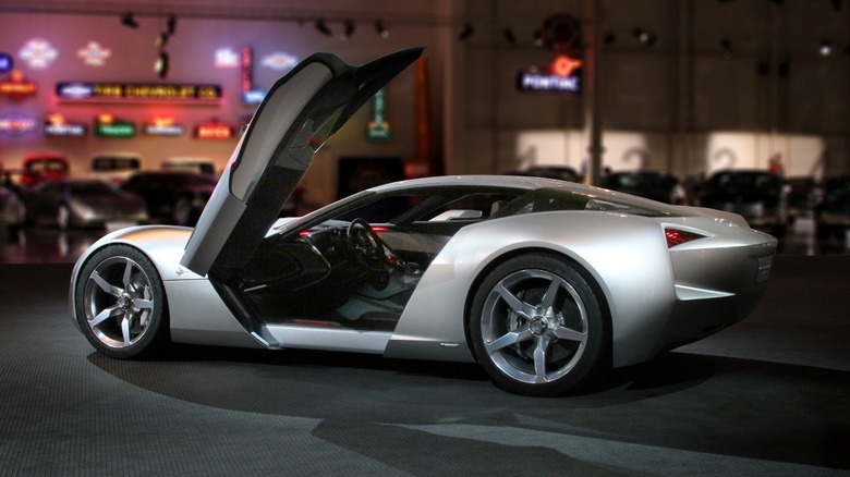 The silver 2009 Chevrolet Corvette Stingray concept, featured in the film "Transformers: Revenge of the Fallen" as the character Sideswipe.