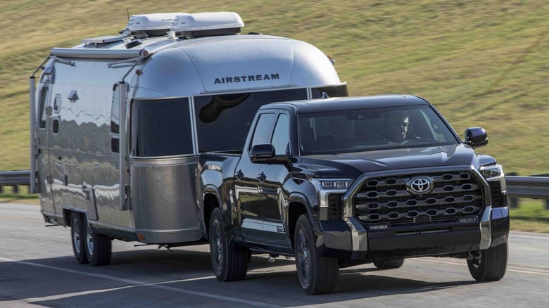 2026 Toyota Tundra pulling an Airstream trailer