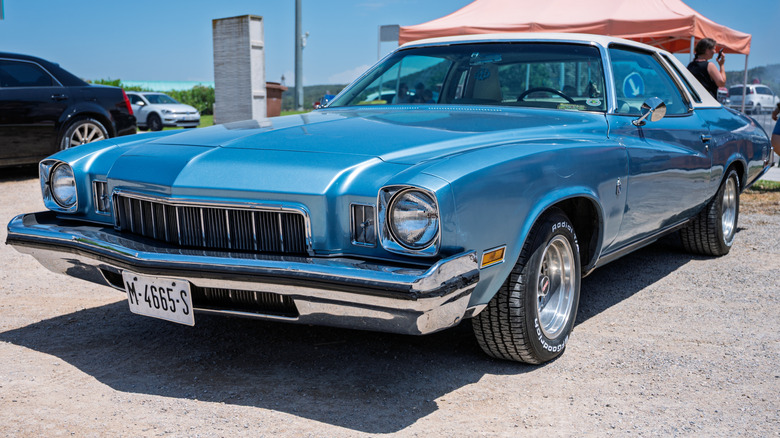 A Big Boat Buick in blue