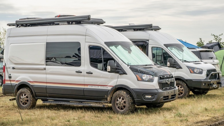 Camper conversions built on Ford Transit chassis