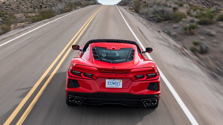 C8 Chevrolet Corvette red rear