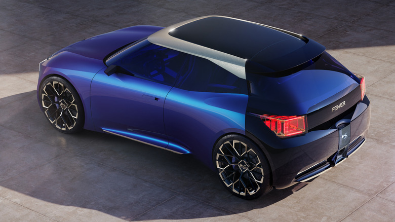 Rear 3/4 view of the DS F3VER concept