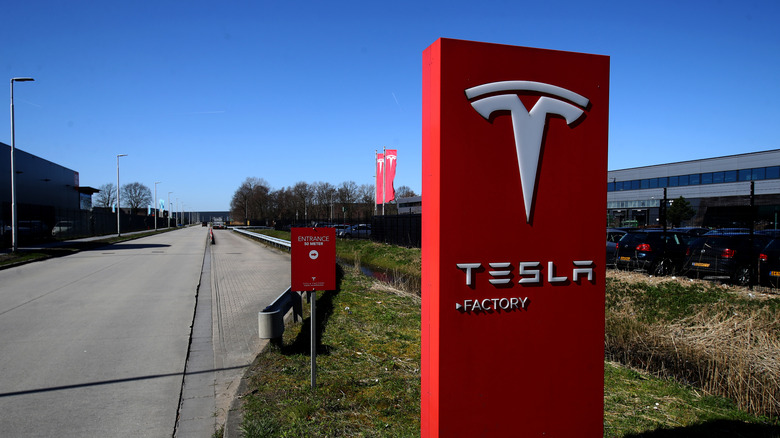 TILBURG, NETHERLANDS - MARCH 29: A general view of the Tesla Assembly plant building which also does vehicle delivery and has a service centre, on March 29, 2021 in Tilburg, Netherlands. In mid-March, a Dutch online news site reported that the Tilburg plant, which assembles the Tesla Model S and Model X, will cease work due to changes in the production process, jeopardizing around 100 jobs. The company is reportedly in talks with its works council to find new roles for the affected workers. (Photo by Dean Mouhtaropoulos/Getty Images)