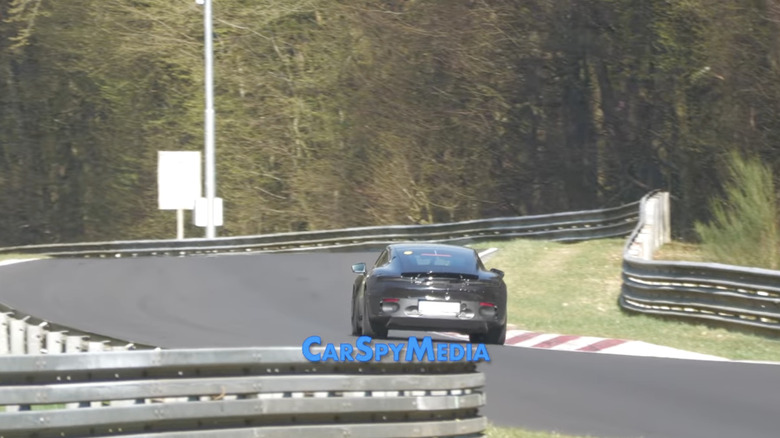 Electric Porsche Cayman test vehicle