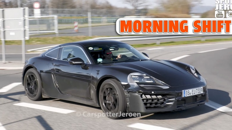 Electric Porsche Cayman test vehicle