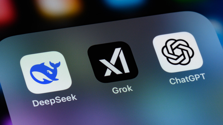 An iPhone screen with Elon Musk's xAI Grok app.