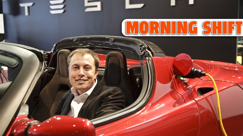 Elon Musk , Chairman of the board of directors and CEO of Tesla Motors (former President and founder of Paypal) at a Tesla Motors press conference at the 2009 North American Auto Show.