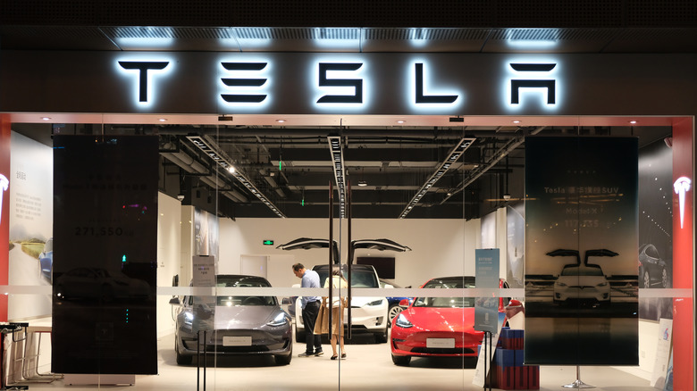 Tesla showroom in Shanghai