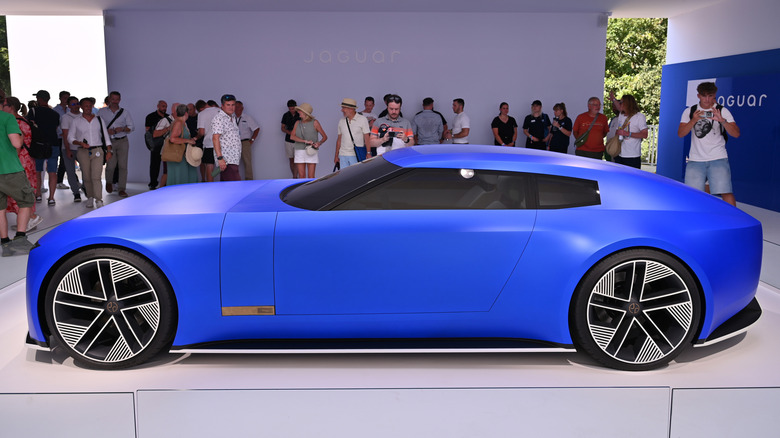A Jaguar Type 00 concept car is displayed during the Goodwood Festival of Speed at Goodwood Motor Circuit on July 10, 2025 in Chichester, England.
