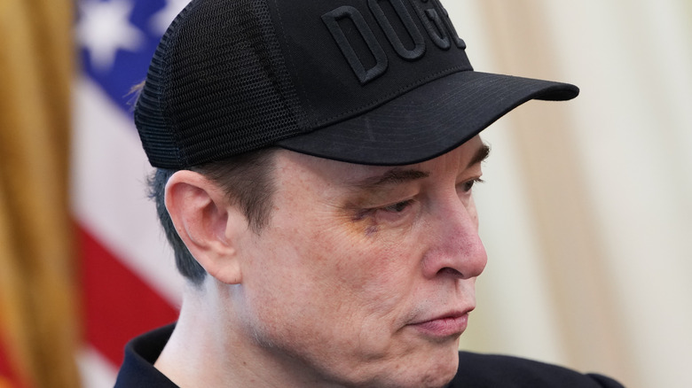 Tesla CEO Elon Musk listens as U.S. President Donald Trump speaks to reporters in the Oval Office of the White House on May 30, 2025 in Washington, DC.