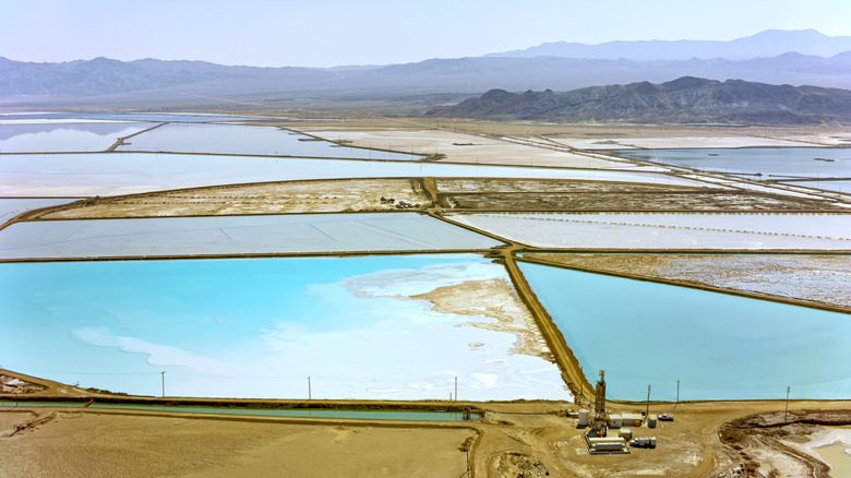 A lithium mine seen from above