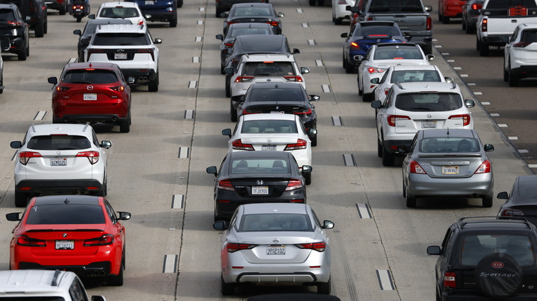 A photo of traffic on Interstate 5, San Diego, California