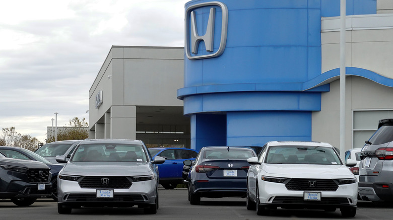 onda Accord cars are displayed connected nan income batch astatine Honda Marin connected October 16, 2024 successful San Rafael, California.