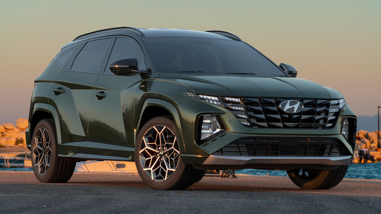 Szczecin,Poland-November 2024: Hyundai Tucson N-Line is the first SUV with a sporty trim in the Hyundai model range. It combines iconic athletic looks, safety and comfort.