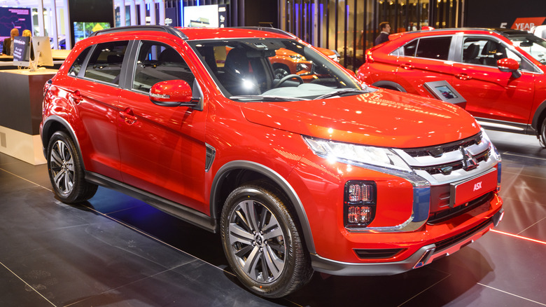 Mitsubishi ASX compact SUV on display at a car show.