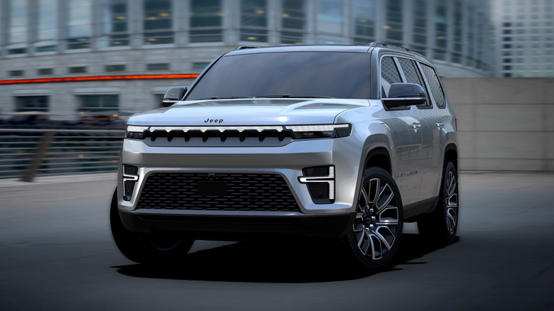 Jeep Grand Wagoneer downtown scene