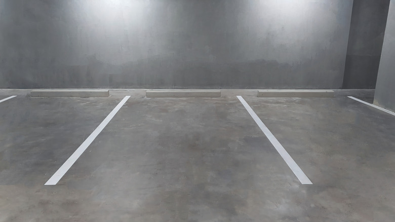 An empty parking spot.
