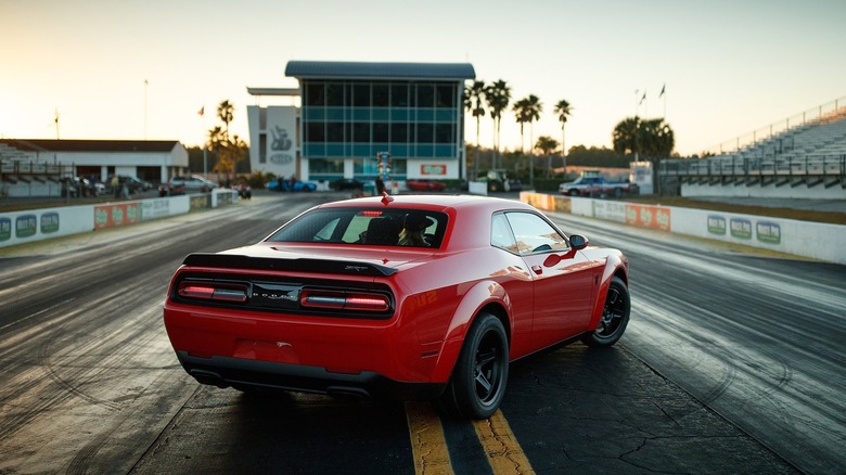 2018 Dodge Challenger SRT Demon rear 3/4 view