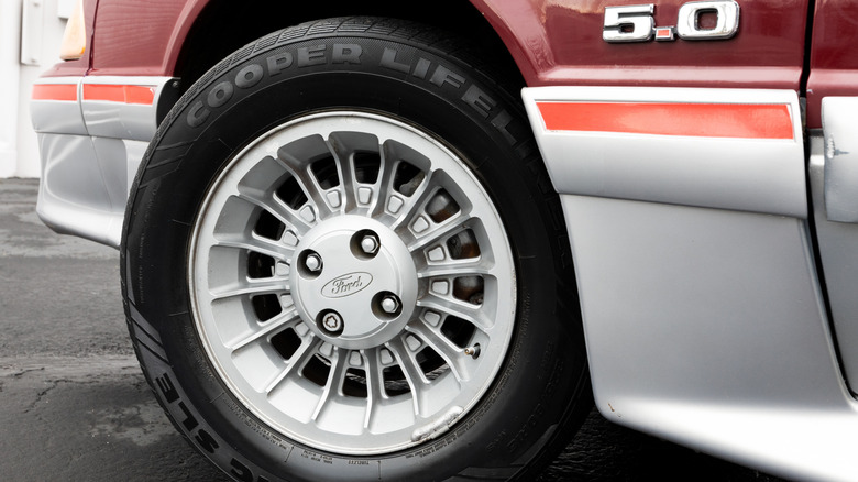 Cooper tire on Foxbody Mustang.