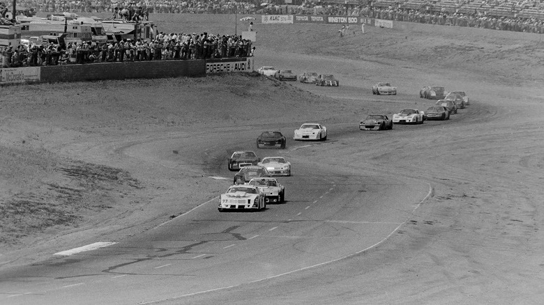 Winding turns of Riverside International Raceway, 1981.