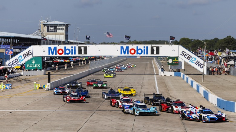 Start/Finish line of the 2025 IMSA 12 Hours of Sebring.