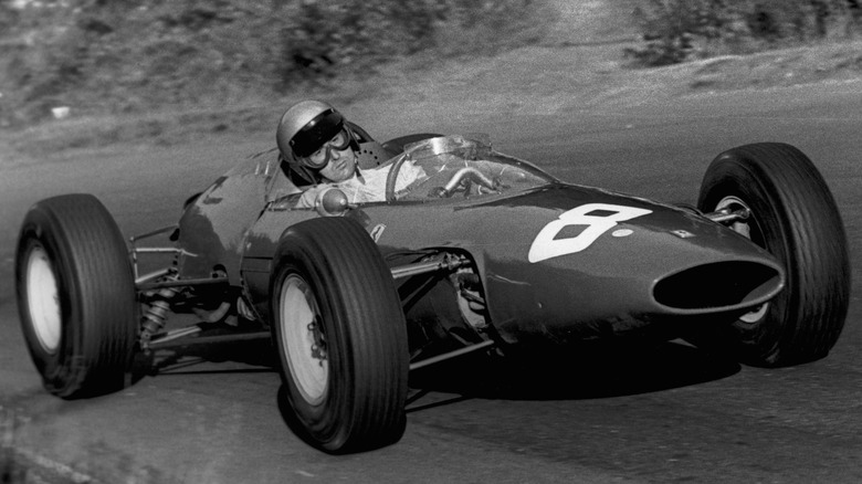 Lorenzo Bandini racing in a Formula One car in 1964
