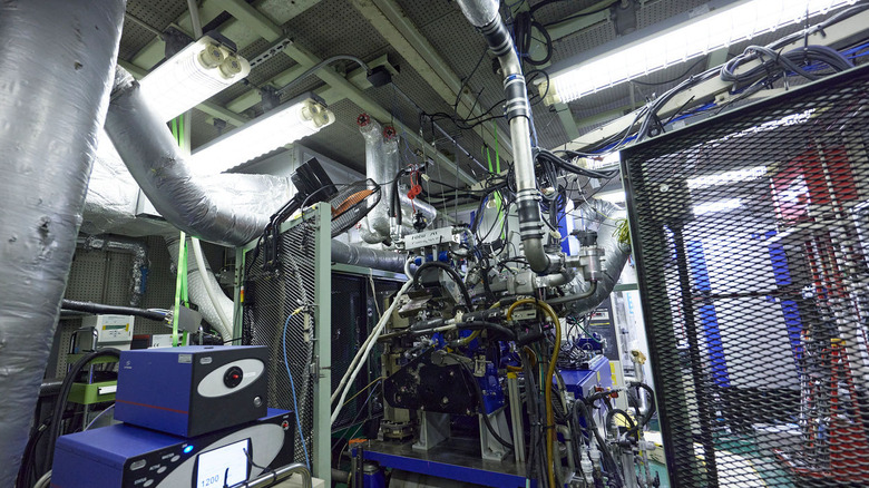 A Mazda Skyactiv-Z engine in testing