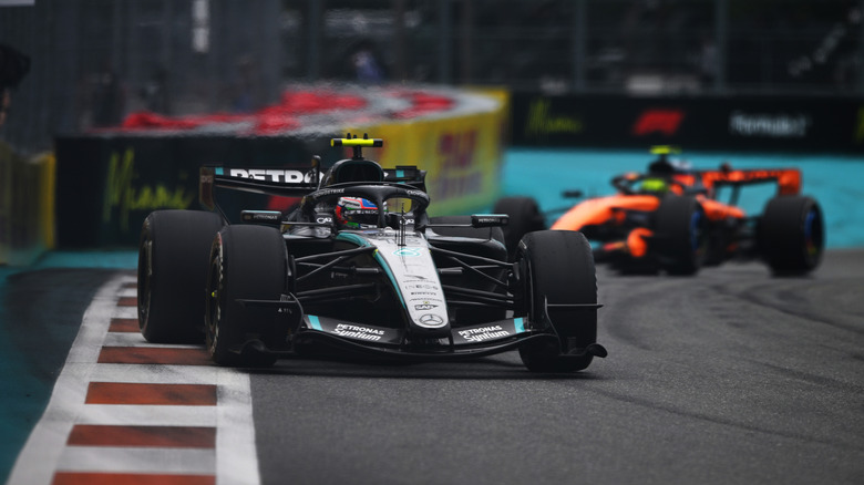 Andrea Kimi Antonelli of Italy driving the (12) Mercedes AMG Petronas F1 Team W17 on track during the F1 Grand Prix of Miami at Miami International Autodrome on May 03, 2026 in Miami, Florida.