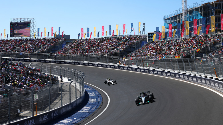 Andrea Kimi Antonelli of Italy driving the (12) Mercedes AMG Petronas F1 Team W17 leads Carlos Sainz of Spain driving the (55) Williams FW48 Mercedes on track during the F1 Grand Prix of Spain at Madring on September 13, 2026 in Madrid, Spain.