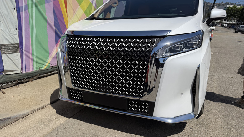 Front end of a white Faraday Future FX Super One