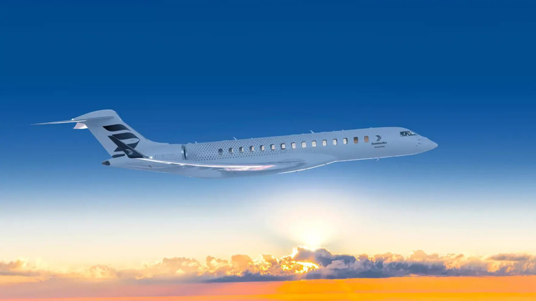 Side shot of a Bombardier Global 8000