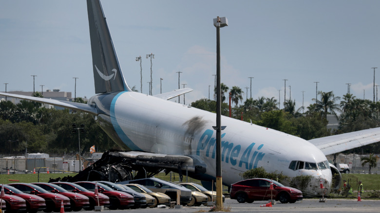Crashed Amazon cargo plane in Miami